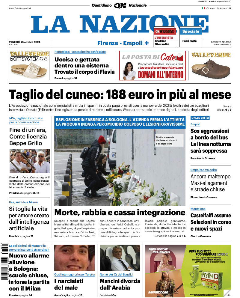 Prima-pagina-la nazione-edizione-di-oggi-20241025